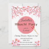 火鉢日本のディナーパーティー誕生日招待状 招待状 (正面)