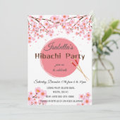 火鉢日本のディナーパーティー誕生日招待状 招待状 (スタンド正面)
