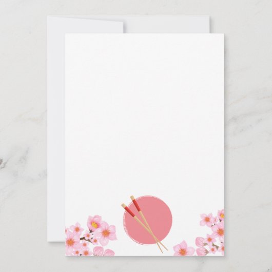 火鉢日本のディナーパーティー誕生日招待状 招待状 (裏面)