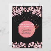 火鉢日本のディナー誕生会 サンキューカード (正面)