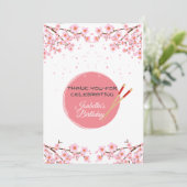 火鉢日本のディナー誕生会 サンキューカード (スタンド正面)