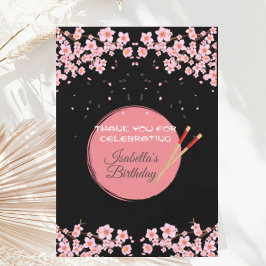 火鉢日本のディナー誕生会 サンキューカード