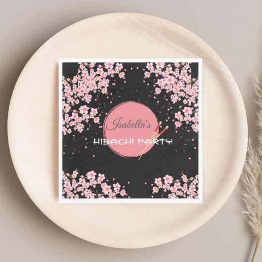 火鉢日本のディナー誕生会 スタンダードランチョンナプキン