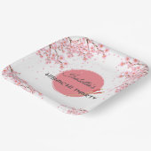 火鉢日本のディナー誕生会 ペーパープレート (傾斜あり)