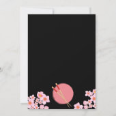 火鉢日本のディナー誕生日パーティー招待状 招待状 (裏面)