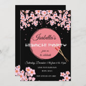 火鉢日本のディナー誕生日パーティー招待状 招待状 (正面/裏面)