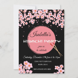 火鉢日本のディナー誕生日パーティー招待状 招待状