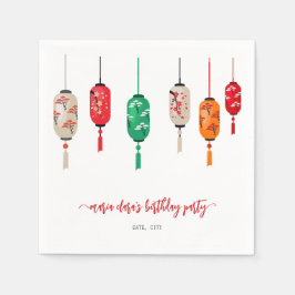 火鉢日本の灯篭シェフ誕生日パーティー スタンダードカクテルナプキン