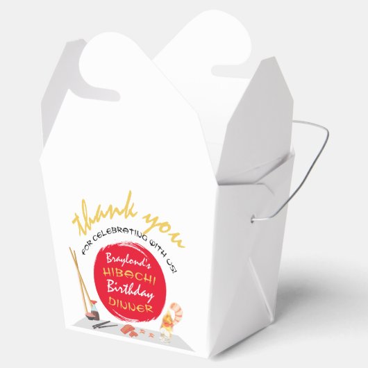 火鉢誕生日ディナーヒバチパーティー フェイバーボックス (オープン)