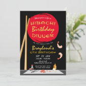 火鉢誕生日ディナーヒバチパーティー 招待状 (スタンド正面)