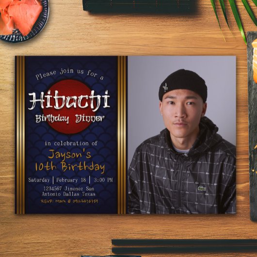 火鉢誕生日ディナー（写真あり） 招待状