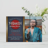 火鉢誕生日ディナー(写真付) 招待状 (スタンド正面)