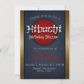 火鉢誕生日ディナー 招待状 (正面)