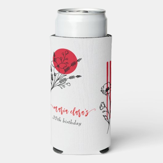 火鉢BBQグ日本のリルシェフ誕生日ディナー スリム缶クーラー (Seltzer裏面)