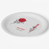 火鉢BBQグ日本のリルシェフ誕生日ディナー ペーパープレート (アングル)