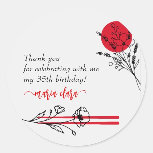 火鉢BBQグ日本のリルシェフ誕生日ディナー ラウンドシール (正面)