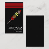 火鉢BBQバーベキューフードトラックロゴ名刺 名刺 (正面/裏面)