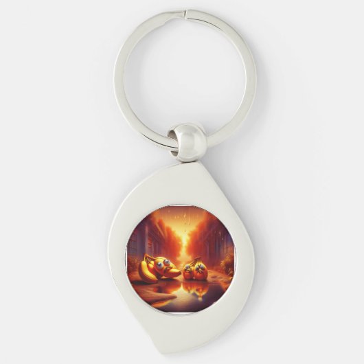 火風変わり場のバナナの生き物 キーホルダー (正面)