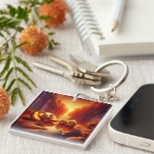 火風変わり場のバナナの生き物 キーホルダー (正面右)