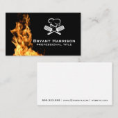 火 | シェフハットと料理ツール 名刺 (正面/裏面)