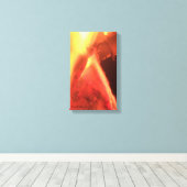 火、木材、12月プリント – プレミアムキャンバスプリント キャンバスプリント (インサイチュ (ウッドフロア))