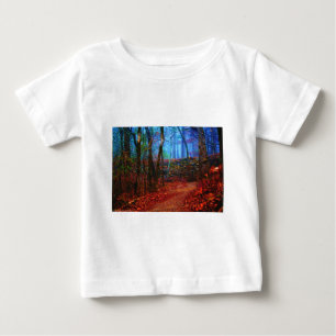 火・氷林油絵ギフトアパレル ベビーTシャツ