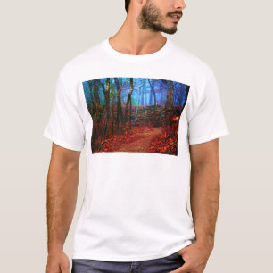 火・氷林油絵ギフトアパレル Tシャツ