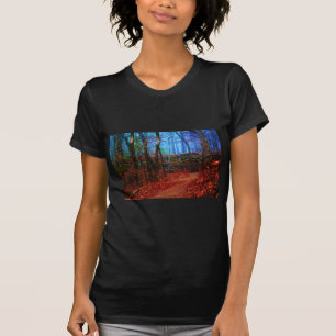 火・氷林油絵ギフトアパレル Tシャツ
