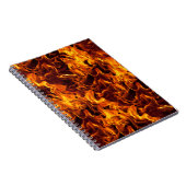 火/炎パターンの背景 ノートブック (右側)