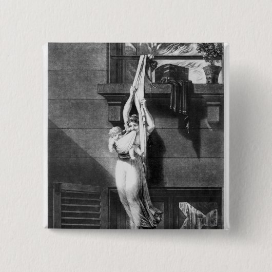 火 缶バッジ (正面)