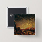 火 缶バッジ (正面&裏面)