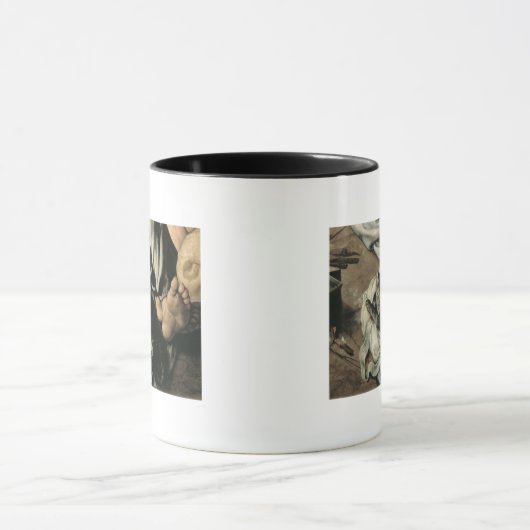 火、c.1532-33のまわりの神聖な家族 マグカップ (中央)