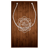 火Dept/消防士のマルタ十字のギフトバッグ スモールペーパーバッグ (裏面)