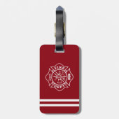 火Dept/消防士のマルタ十字の荷物のラベル ラゲッジタグ (裏面縦)
