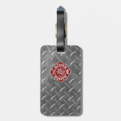 火Dept/消防士のマルタ十字の荷物のラベル ラゲッジタグ (裏面縦)