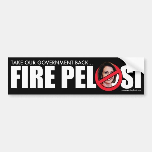 火Pelosi バンパーステッカー (正面)
