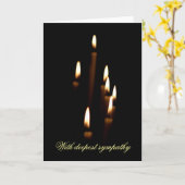 灯り付き悔やみや弔慰カード カード (黄色い花)