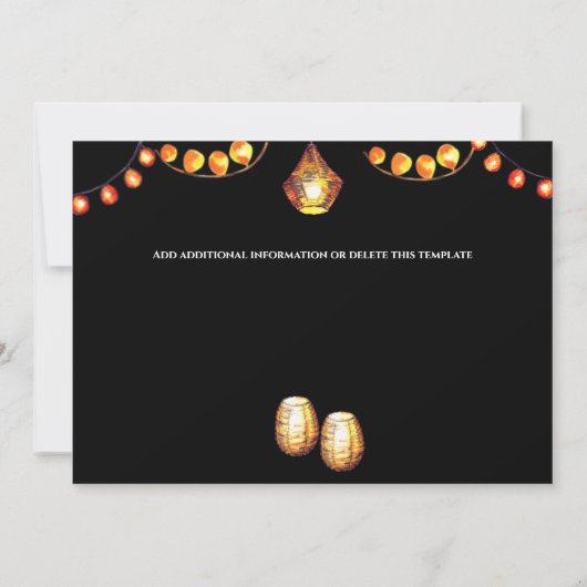 灯り灯り木の田舎の唐灯 セーブザデート (裏面)