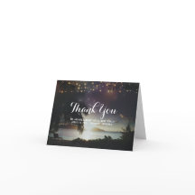 灯列ビーチサンセット結婚サンキュー