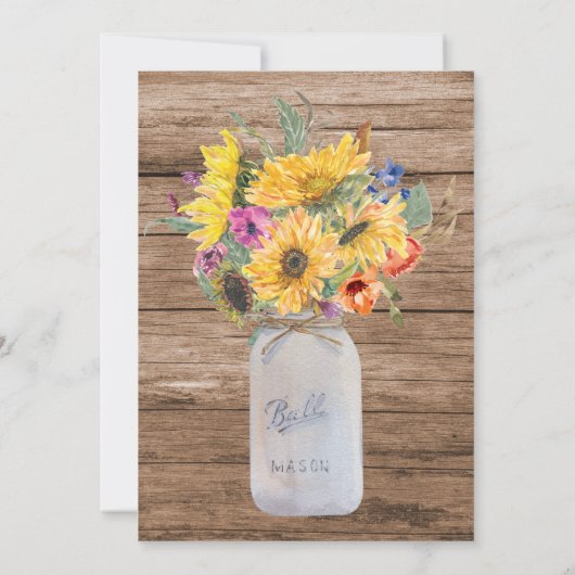 灯列 | Mason 結婚 Jarの 招待状 (裏面)