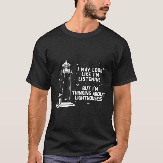 灯台おもしろい航法システム海メンズWom Tシャツ (正面)