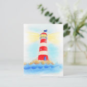 灯台お洒落用水彩葉書 ポストカード (スタンド正面)