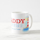 灯台お父さん私達の生命マグをつけます コーヒーマグカップ (正面右)