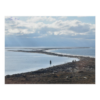 灯台から吐き出す砂丘 ポスター