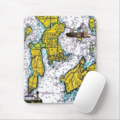 灯台が付いているJamestown RIの航海のな図表 マウスパッド (マウス)