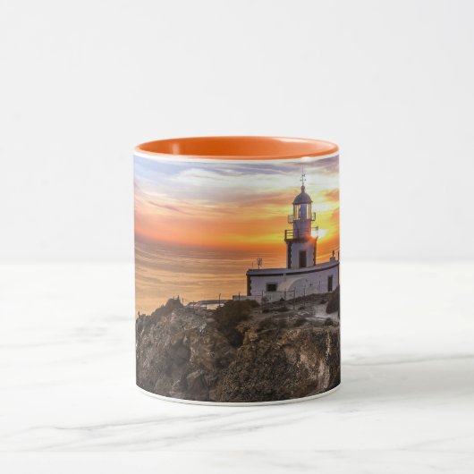 灯台での夕日 マグカップ (中央)