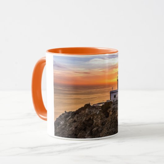 灯台での夕日 マグカップ (正面左)