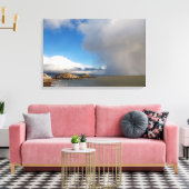 灯台と接近する嵐 キャンバスプリント (インサイチュ (リビング))