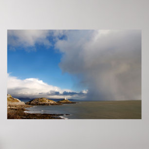 灯台と接近する嵐 ポスター