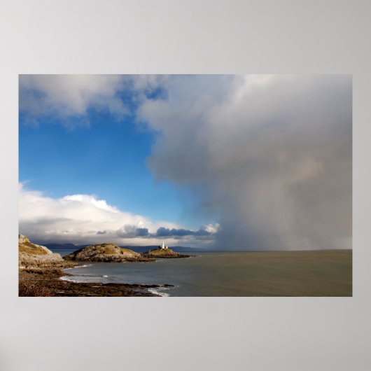 灯台と接近する嵐 ポスター (正面)